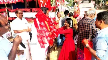 പുനലൂർ മണ്ഡലം എൽഡിഎഫ്‌ സ്ഥാനാർഥി സി അജയപ്രസാദിന്‌ പതിനൊന്നാം മൈലിൽ നൽകിയ സ്വീകരണം 