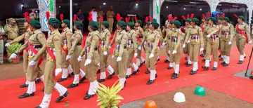 സ്വാതന്ത്ര്യദിനാഘോഷത്തിന്റെ ഭാഗമായി തേക്കിൻകാട് മൈതാനിയിൽ നടന്ന പരേഡിൽനിന്ന്