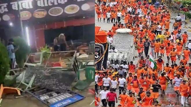 Kanwar Yathra pilgrims attacked shop