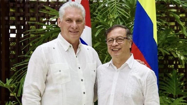 miguel diaz canel supports gustavo petro 