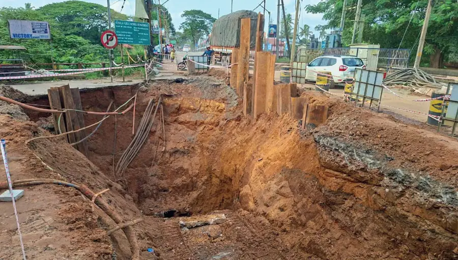 gutter in road