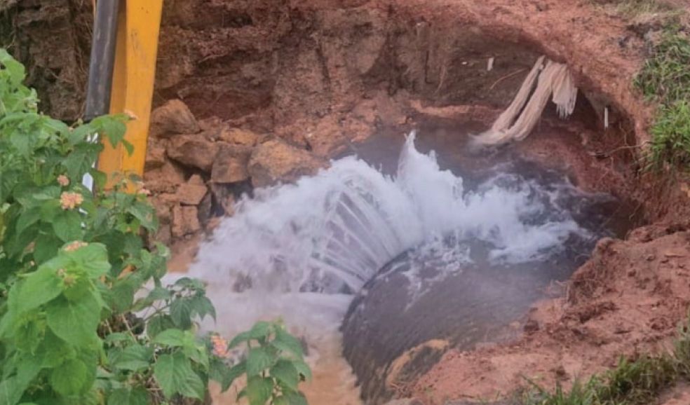 drinking water pipe broken