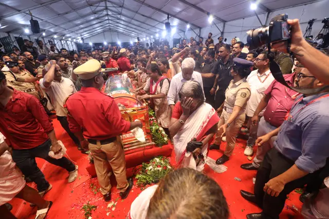 funeral procession of V S Achuthanandan