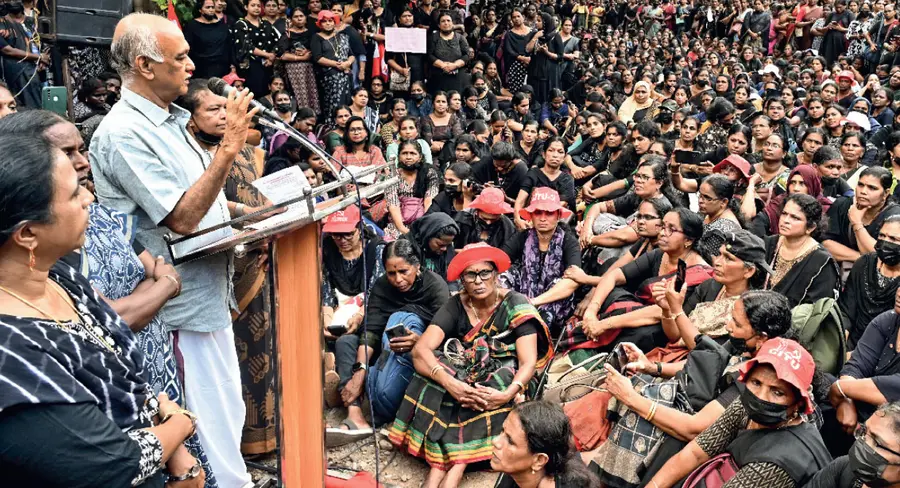 anganwadi workers protest