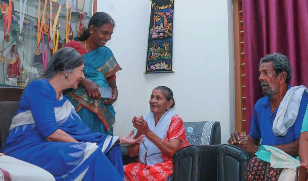 Brinda Karat visit at sister preethi mary house
