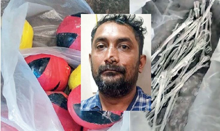 Explosives found at rss workers house