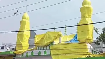 masjid covered in up