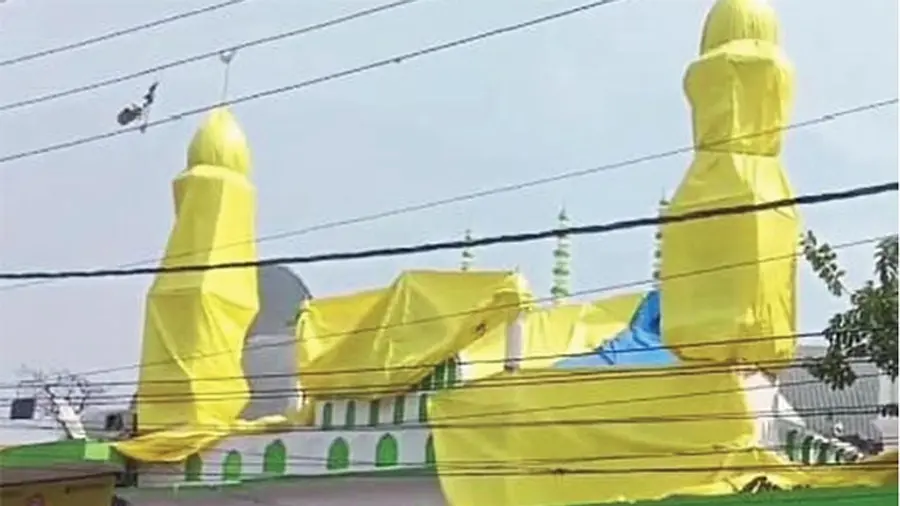 masjid covered in up