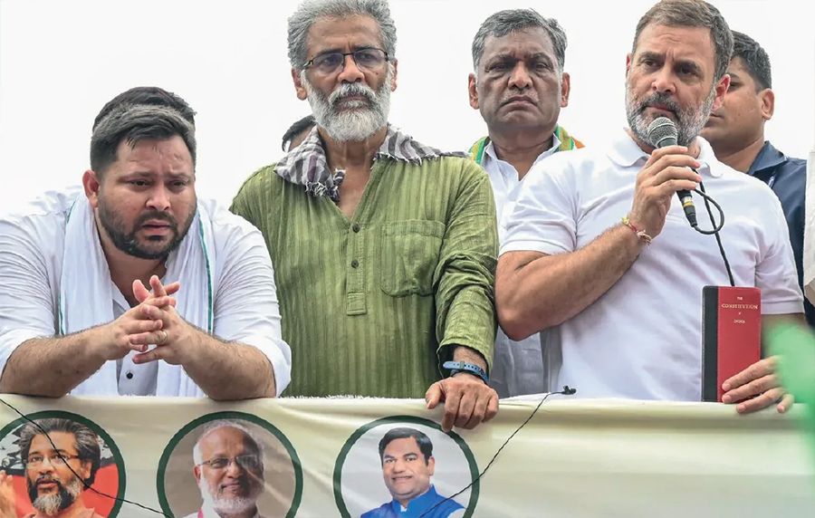 India Alliance protest on Bjp Vote Scam