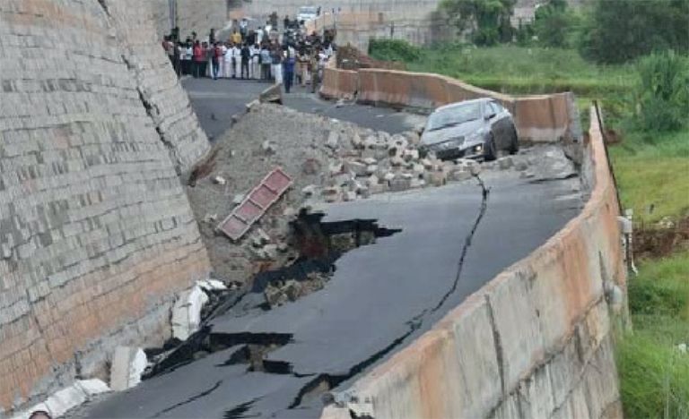 road landslide