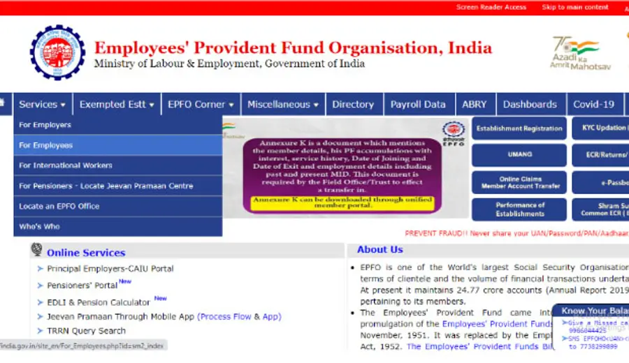 pf portal website down