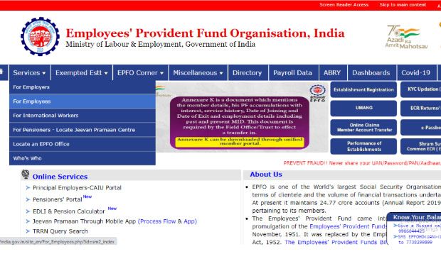 pf portal website down