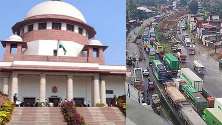 supreme court on NH traffic block