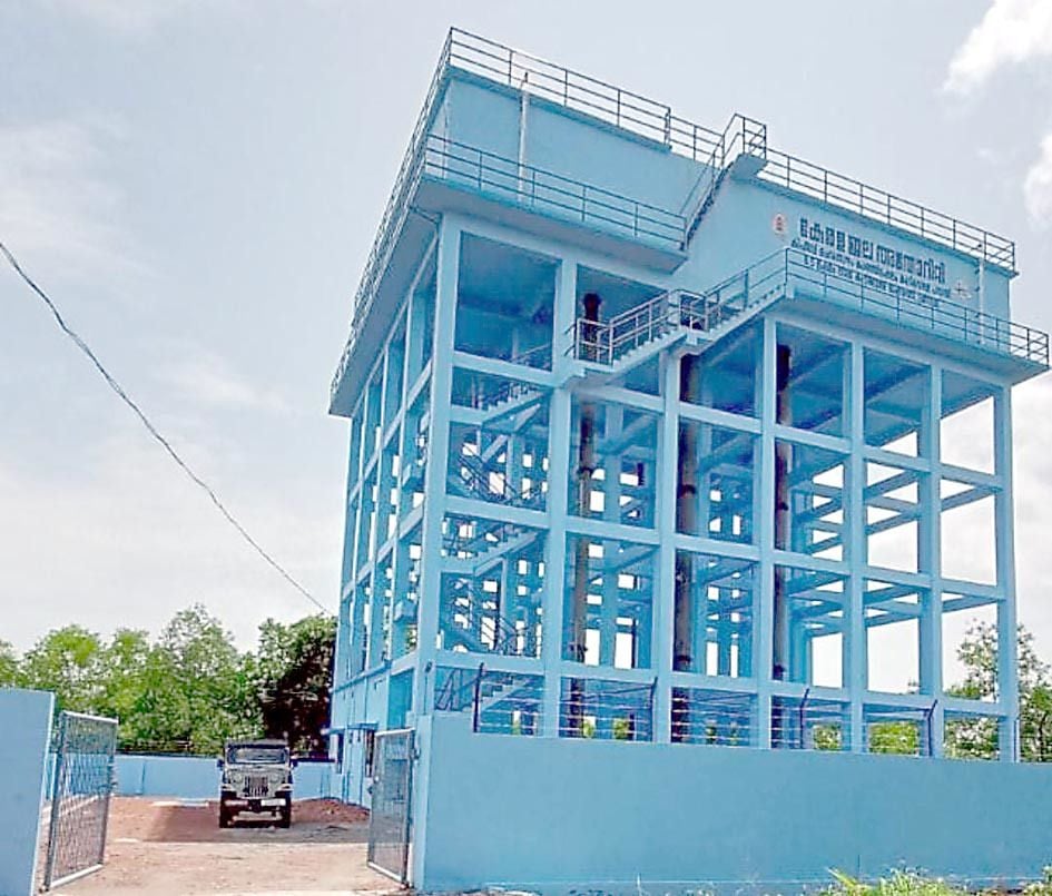 കല്യാശേരി മണ്ഡലത്തിലെ ശ്രീസ്ഥയിൽ കിഫ്ബി പദ്ധതിയിൽ  ഉൾപ്പെടുത്തി നിർമിച്ച  ജല സംഭരണി