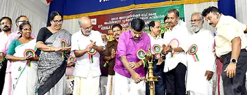 സംസ്ഥാന യോഗാ ചാമ്പ്യൻഷിപ്പ് കാലിക്കടവിൽ സന്ദീപ് വാര്യർ എംഎൽഎ ഉദ്ഘാടനംചെയ്യുന്നു