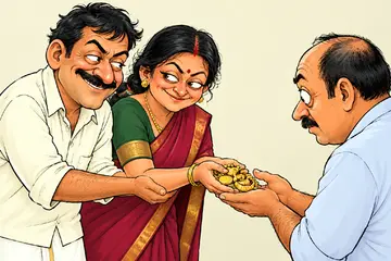 മുക്കുപണ്ടവുമായി കറങ്ങി കര്‍ണാടക  സ്വദേശികളായ ദന്പതികളുടെ തട്ടിപ്പ്‌ 