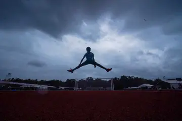 സംസ്ഥാന സ്കൂൾ കായികമേളയുടെ പ്രധാന വേദിയായ കോഴിക്കോട് എൻഐടി ക്യാമ്പസ് സിന്തറ്റിക് ട്രാക്കിൽനിന്നുള്ള ദൃശ്യം