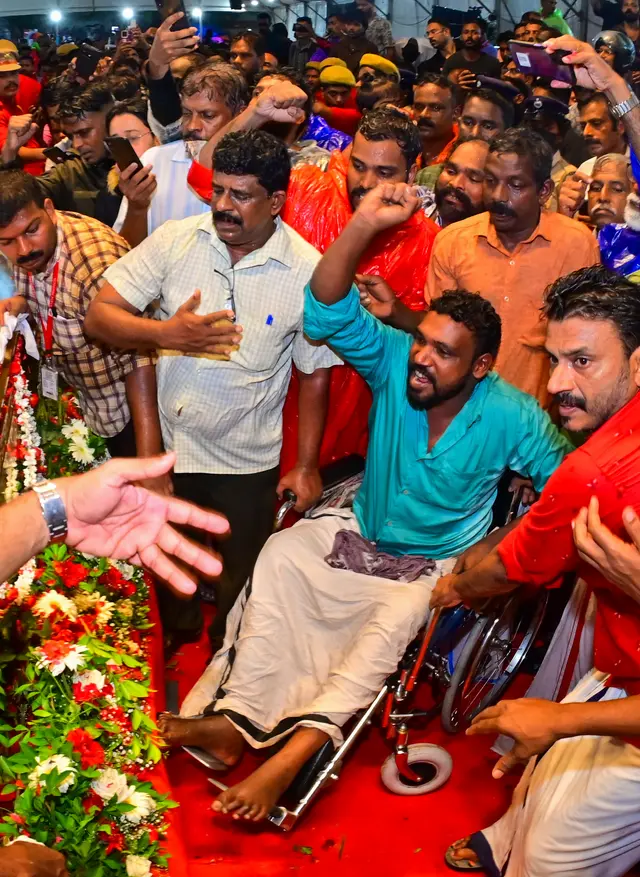 funeral procession of V S Achuthanandan