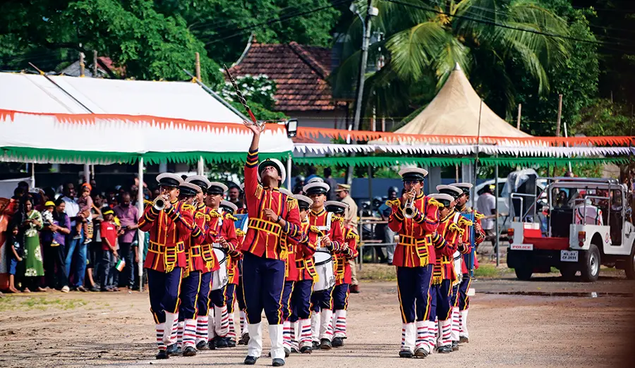 ആലപ്പുഴ ബീച്ചിലെ റിക്രിയേഷൻ ഗ്രൗണ്ടിൽ നടന്ന സ്വാതന്ത്ര്യദിനാഘോഷത്തിൽനിന്ന്
