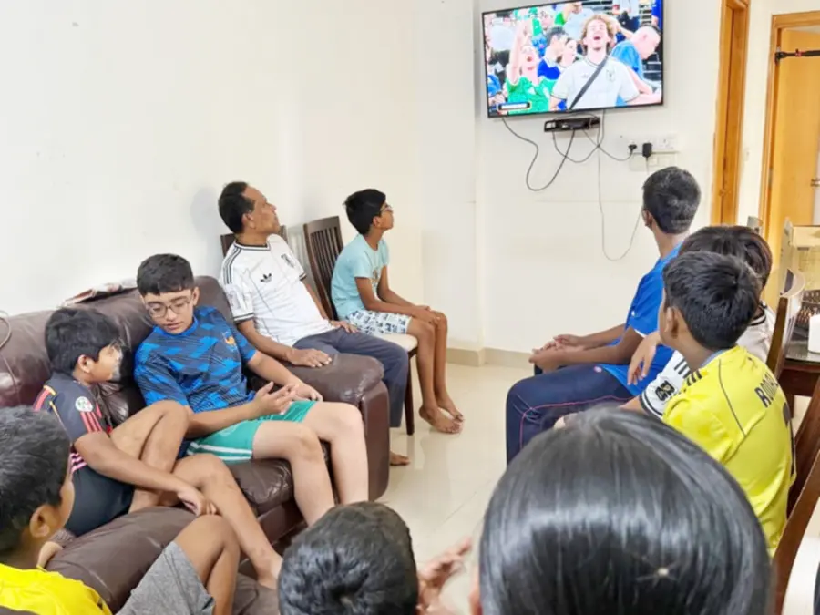 A house and its family in Tanur cried when Japan was eliminated.
