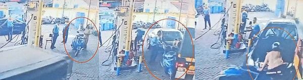 തളാപ്പ് എൻകെബിടി പെട്രോൾ പമ്പിൽ നിയന്ത്രണംവിട്ട കാർ സ്‌കൂട്ടർ യാത്രികയെ ഇടിച്ചുതെറിപ്പിക്കുന്ന സിസിടിവി ദൃശ്യങ്ങൾ 