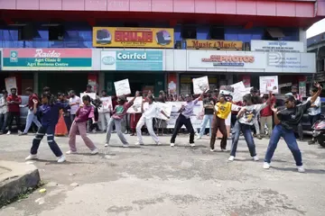 വിമുക്തിയുടെ നേതൃത്വത്തിൽ  സംഘടിപ്പിച്ച ഫ്ലാഷ് മോബ്