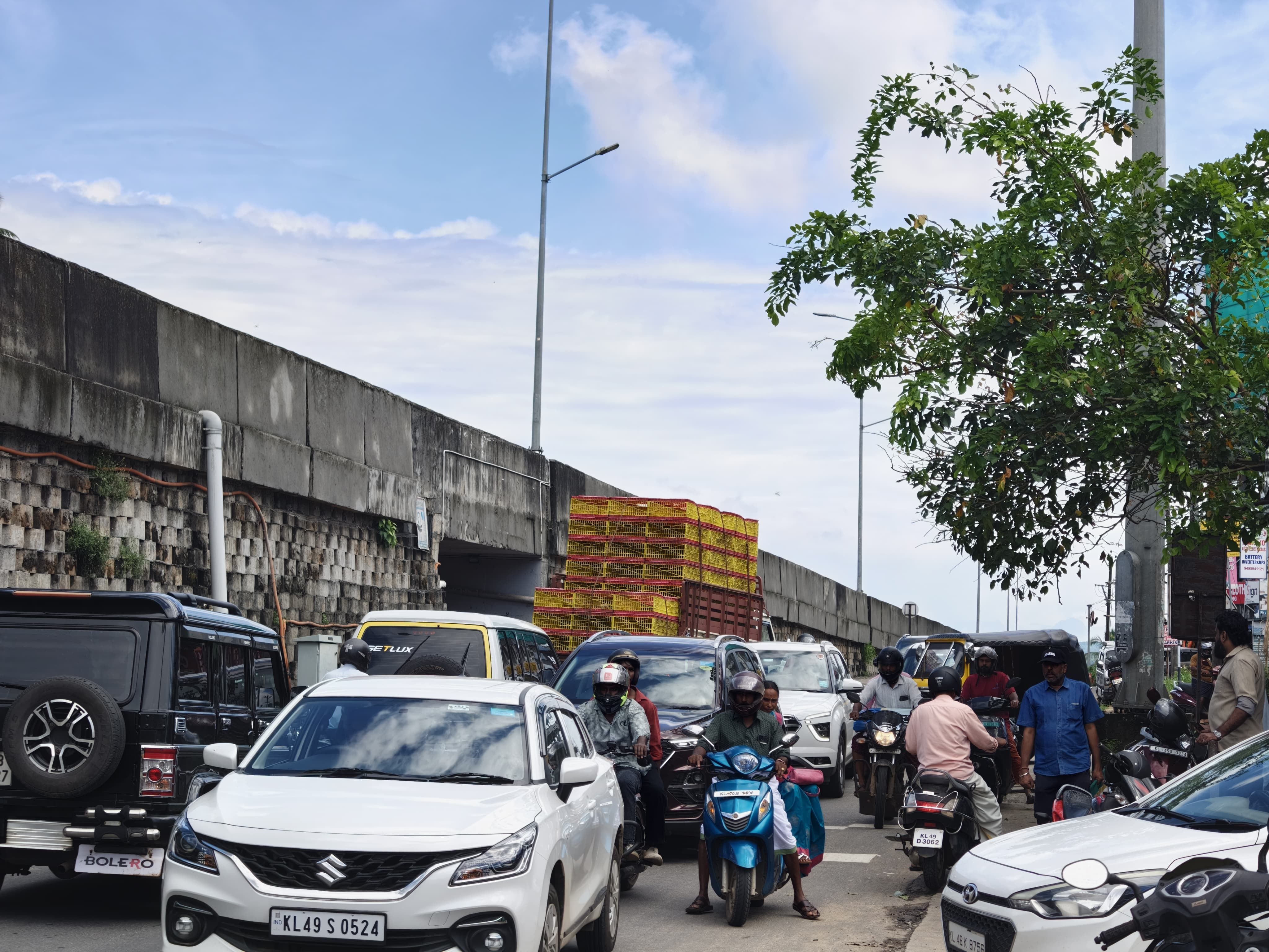 Vadakkenchery flyover demolished for reconstruction