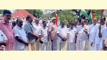 കോൺഗ്രസ് -എസ് ജില്ലാ കമ്മിറ്റി സംഘടിപ്പിച്ച ഗാന്ധി ദർശന ചൈതന്യദിന പരിപാടി സംസ്ഥാന ജനറൽ സെക്രട്ടറി ഉഴമലയ്ക്കൽ വേണുഗോപാൽ ഉദ്‌ഘാടനം ചെയ്യുന്നു