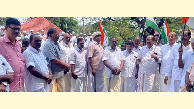 കോൺഗ്രസ് -എസ് ജില്ലാ കമ്മിറ്റി സംഘടിപ്പിച്ച ഗാന്ധി ദർശന ചൈതന്യദിന പരിപാടി സംസ്ഥാന ജനറൽ സെക്രട്ടറി ഉഴമലയ്ക്കൽ വേണുഗോപാൽ ഉദ്ഘാടനം ചെയ്യുന്നു