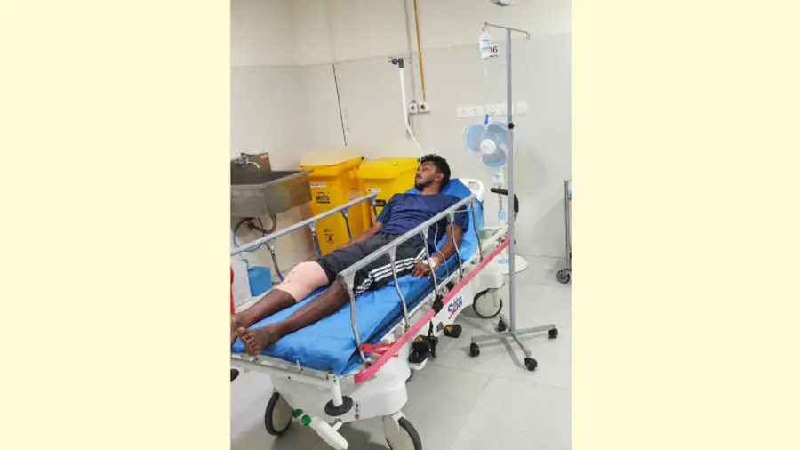    കാട്ടുപന്നി കുറുകെ ചാടി കാലിന് പരിക്കേറ്റ     ടോണി സെബാസ്റ്റ്യൻ