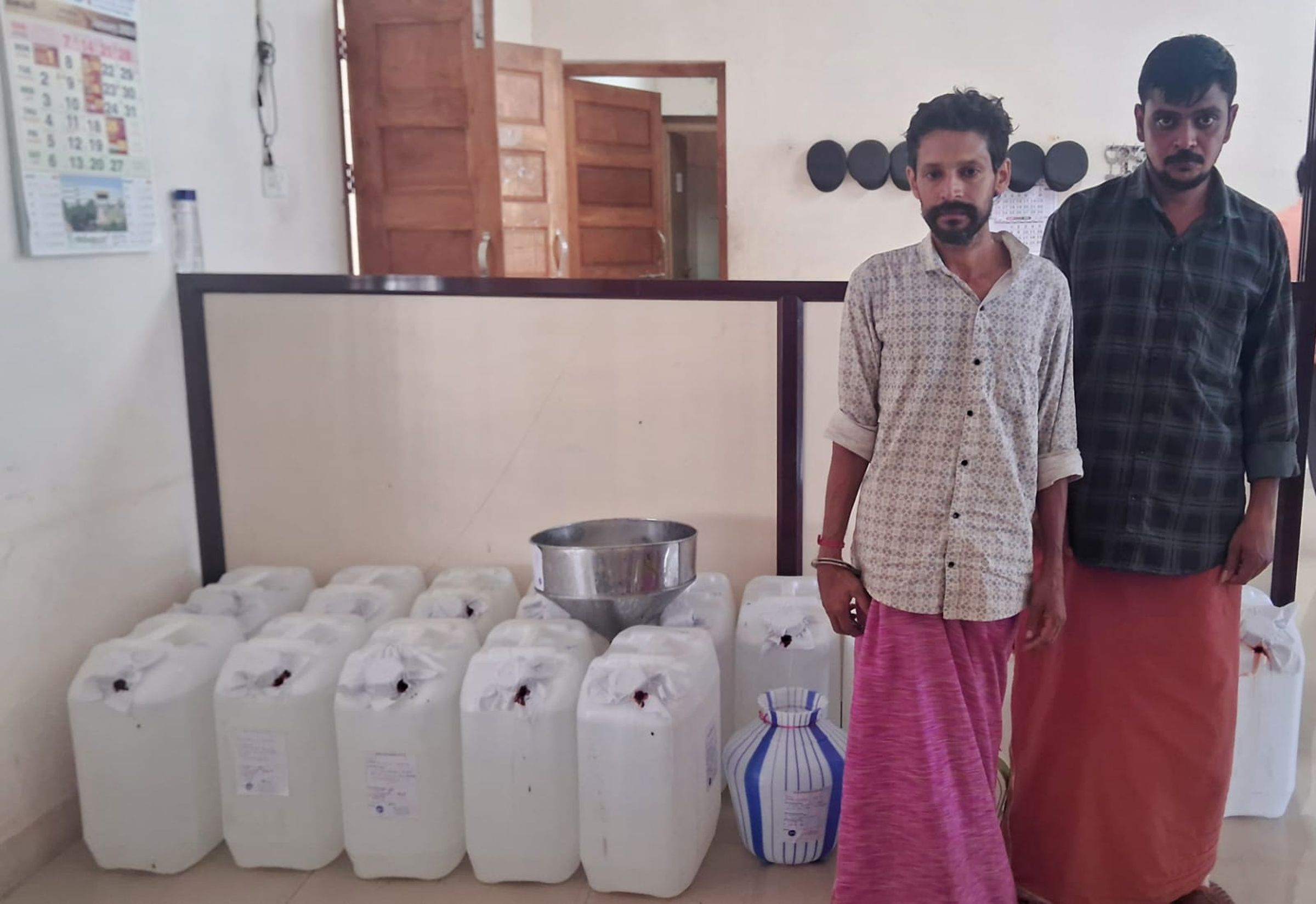 446 liters of spirit kept at home in Chittoor seized