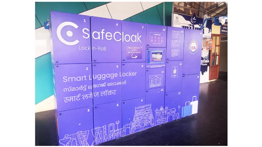 തമ്പാനൂർ റെയിൽവേ സ്റ്റേഷനിൽ സ്ഥാപിച്ച സ്മാർട്ട് ലഗേജ് ലോക്കർ