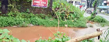 പാലക്കുന്ന് കപ്പണക്കാൽ റോഡിൽ ചളിവെള്ളം കെട്ടിക്കിടക്കുന്നു