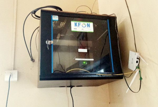 കാസർകോട്​ ഗവ. യുപി സ്​കൂളിൽ സ്ഥാപിച്ച കെ ഫോൺ ഇന്റർനെറ്റ്​ സംവിധാനം