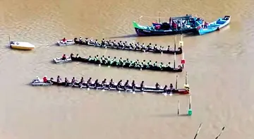 കഴിഞ്ഞ വർഷം തേജസ്വിനി പുഴയിൽ അച്ചാംതുരുത്തി നടന്ന ചാമ്പ്യൻസ് ബോട്ട് ലീഗ്‌ മത്സരം(ഫയൽ ചിത്രം)​