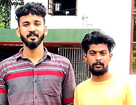 തളിപ്പറമ്പിൽ എംഡിഎംഎയുമായി  പിടിയിലായ എസ് കെ പി മുഹമ്മദ് റിയാസ്,   സി സി ഫൈസൽ.
