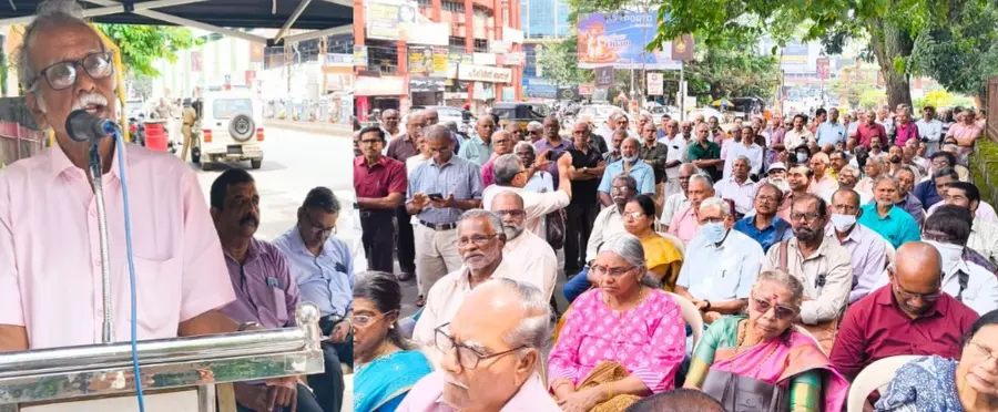 എഫ്സിപിഎ നേതൃത്വത്തിൽ നടന്ന ശ്രദ്ധ ക്ഷണിക്കൽ ദിനം തൃശൂർ ഏജീസ് ഓഫീസിന് മുന്നിൽ
സംസ്ഥാന കൺവീനർ ടി എൻ വെങ്കിടേശ്വരൻ ഉദ്ഘാടനം ചെയ്യുന്നു