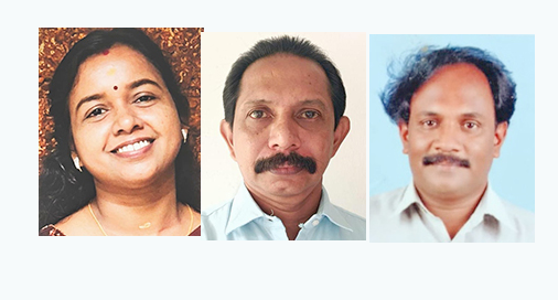 ഷീബ ദിനേഷ്, സുരേഷ് വി പാർളിക്കാട്,  സുഭാഷ് മറ്റത്തൂർ