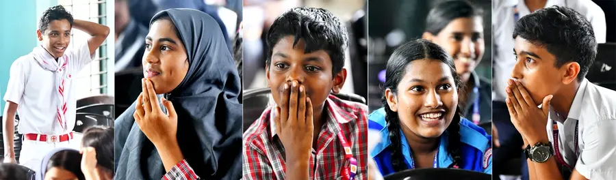 അറിവിന്റെ ആകാംക്ഷാമുനമ്പില് .. രാമനാട്ടുകര സേവാമന്ദിര് പോസ്റ്റ് ബേസിക് എച്ച്എസ്എസില് ദേശാഭിമാനി അക്ഷരമുറ്റം ടാലന്റ് ഫെസ്റ്റ് ഹൈസ്കൂള് വിഭാഗം മത്സരത്തില് പങ്കെടുത്ത വിദ്യാര്ഥികളുടെ ഭാവങ്ങള്