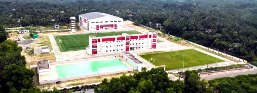 നടക്കാവിലെ മൾട്ടി പർപ്പസ് ഇൻഡോർ സ്‌റ്റേഡിയത്തിന്റെ ആകാശ ദൃശ്യം 