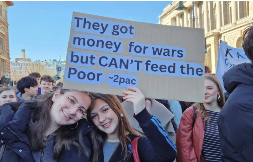 students protest