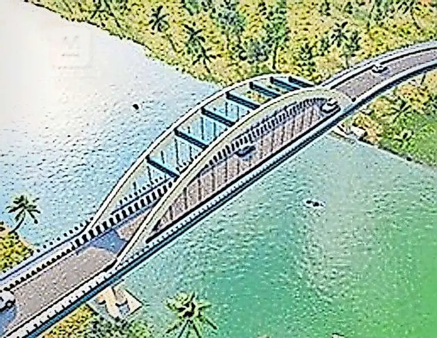 കിടഞ്ഞി- തുരുത്തിമുക്ക് പാലത്തിന്റെ രൂപരേഖ