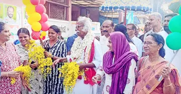 കണ്ണൂർ മണ്ഡലം എൽഡിഎഫ്  സ്ഥാനാർഥി രാമചന്ദ്രൻ കടന്നപ്പള്ളിക്ക് ബർണശേരിയിൽ നൽകിയ സ്വീകരണം