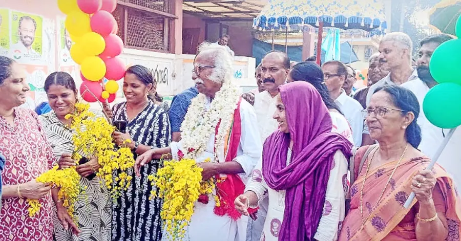 കണ്ണൂർ മണ്ഡലം എൽഡിഎഫ്  സ്ഥാനാർഥി രാമചന്ദ്രൻ കടന്നപ്പള്ളിക്ക് ബർണശേരിയിൽ നൽകിയ സ്വീകരണം