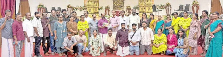 പിണറായി പഞ്ചായത്തിലെ വികസന മാതൃക കാണാൻ എത്തിയ ആര്യനാട് പഞ്ചായത്ത് പ്രതിനിധികൾ പിണറായി കൺവൻഷൻ സെന്ററിൽ