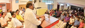 സിഐടിയു ജില്ലാ സമ്മേളനത്തിന്റെ സ്വാഗതസംഘം രൂപീകരണയോഗം സംസ്ഥാന വെെസ് പ്രസിഡന്റ് എ കെ ബാലൻ ഉദ്‌ഘാടനം ചെയ്യുന്നു