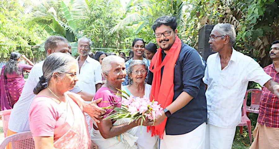 ഹരിപ്പാട് മണ്ഡലം എല്‍ഡിഎഫ് സ്ഥാനാര്‍ഥി ടി ടി ജിസ-്‌മോന് ആറാട്ടുപുഴ യുവശക്തി നഗറിൽ നല്‍കിയ സ്വീകരണം
