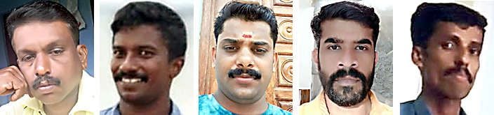 സുകുമാരൻ, സുഭീഷ്, ഷിജിൻ, ലിനീഷ്, പ്രമോദ് 