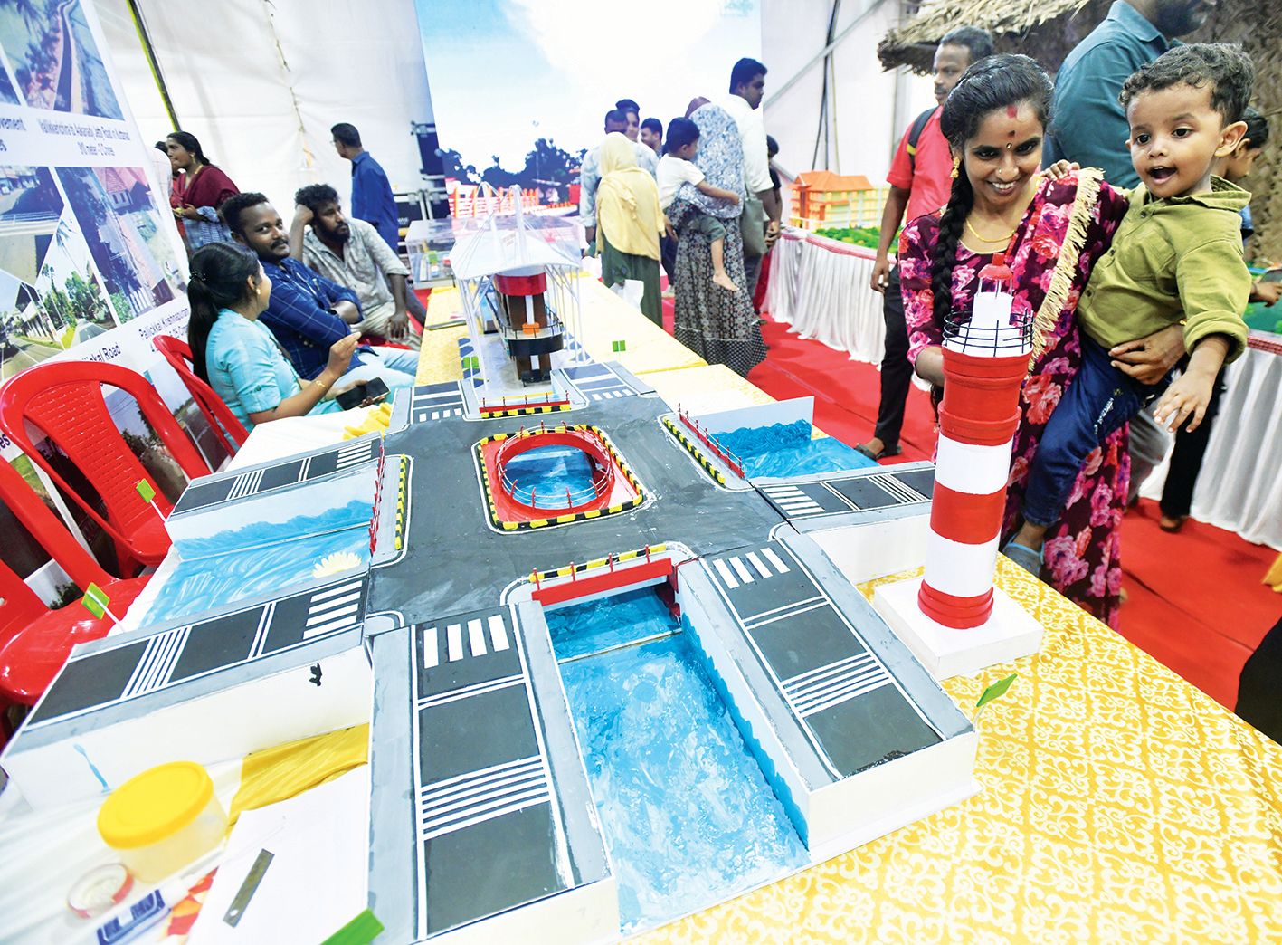 Those who see the Alappuzha Lighthouse model at the Public Works Department's headquarters