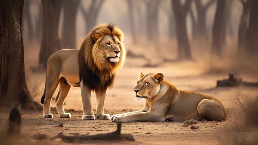 Asiatic lions